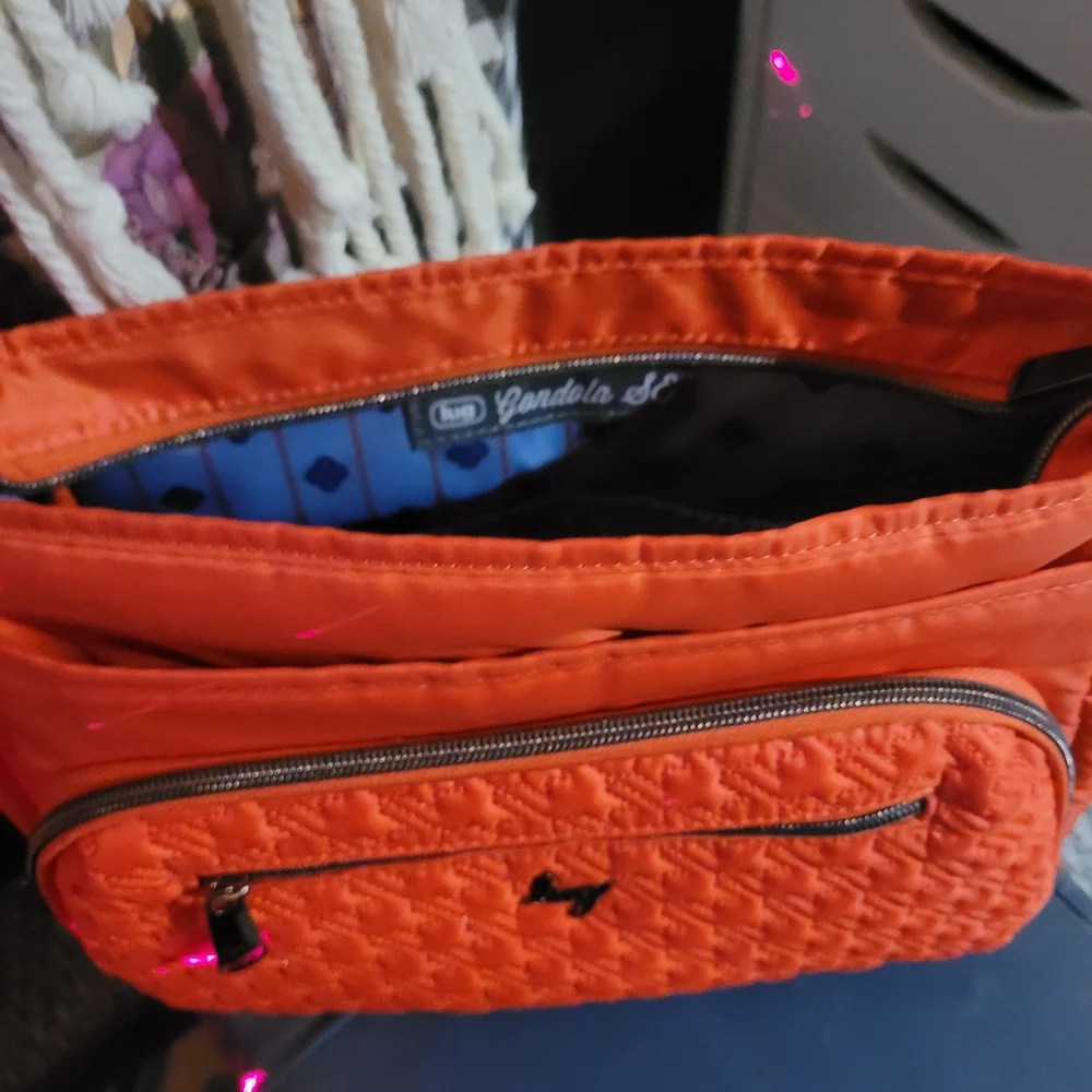 Lug Crossbody Bag in Papaya (Vibrant Orange) - Picture 2 of 5